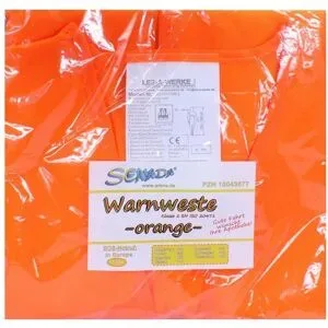 Senada Warnweste orange im Beutel