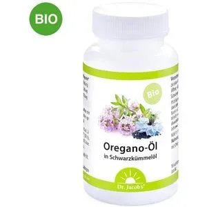 Dr. Jacob's Oregano-Öl BIO Schwarzkümmelöl vegan Kapseln