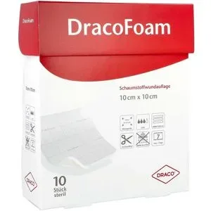 Dracofoam Schaumstoff Wundauflage 10x10 cm