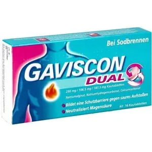 GAVISCON Dual Kautabletten mit Zweifachwirkung gegen Sodbrennen