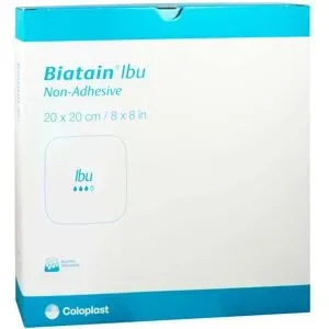 Biatain Ibu Schaumverband 20x20 cm nicht haftend, non-adhesive