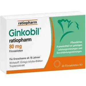 Ginkobil ratiopharm 80mg mit Ginkgo biloba
