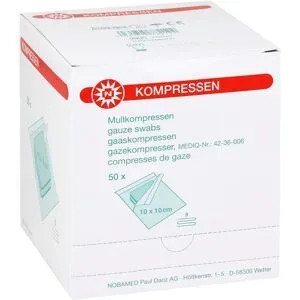 Mullkompressen 10x10cm 8-fach steril