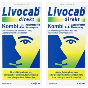 Livocab direkt Kombi bei Allergie - Augentropfen & Nasenspray, 4