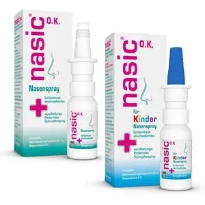Nasic Nasenspray OK Erwachsene und Nasic Nasenspray OK Kinder