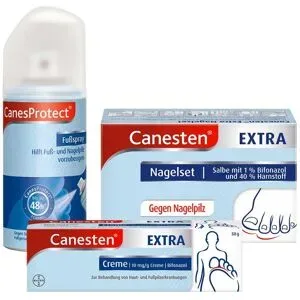 Canesten Extra 2-Phasen Kurztherapie bei Nagelpilz mit Fußspray