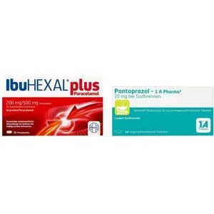 Ibuhexal Plus Paracetamol 20 stk + Pantoprazol 20mg 14 stk
