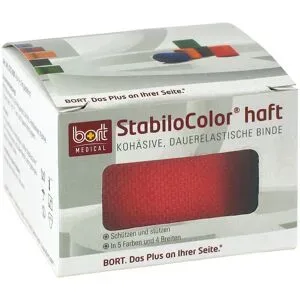 Bort Stabilocolor haft Binde 4cm rot