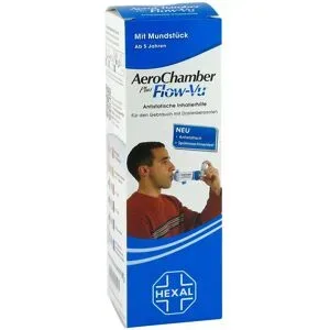 Aerochamber HEXAL mit Mundstück für Erwachsenen und Kinder