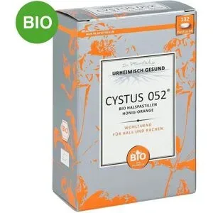 Cystus 052 Bio Halspastillen Honig Orange