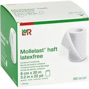 Mollelast haft Binden latexfrei 8 cmx20 m weiss