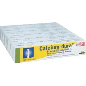 Calcium-dura Vit D3 Brause 600mg/400 internationale Einheiten