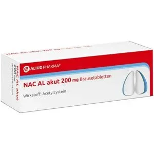 AL Aliud Pharma NAC AL akut 200 mg Brausetabletten bei Husten (Schleimlöser)