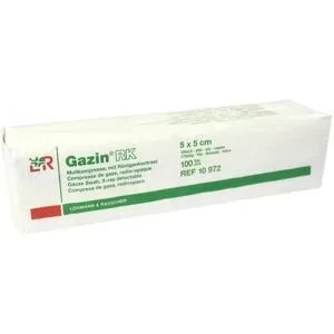 Gazin Kompressen 5x5cm 16fach unsteril mit RK