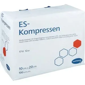 Es-kompressen unsteril 10x20 cm 12fach