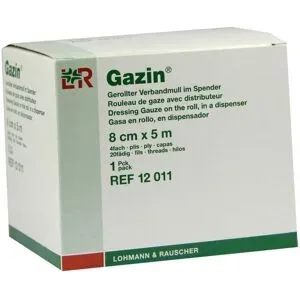 Gazin Verbandmull 8cmx5m 4fach gerollt