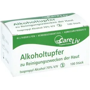 Careliv Produkte Alkoholtupfer 3x6cm steril mit Isopropylalkohol