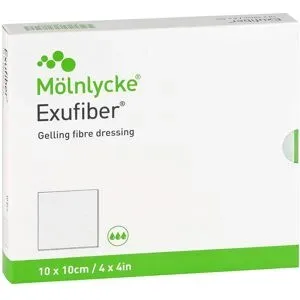 Exufiber 10x10 cm Gel-faserverband