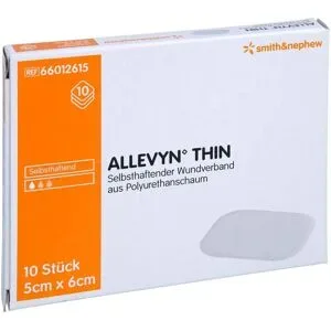 Allevyn Thin 5x6 cm dünne Wundauflage