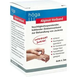 höga Alginat-Verband 6 cm x 3 m kühlender Zinkleimverband