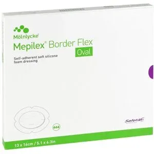 Mepilex Border Flex Schaumverb.haft.13x16 cm oval