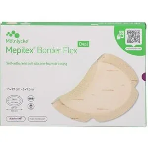 Mepilex Border Flex Schaumverb.haft.15x19 cm oval