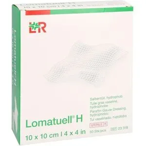 Lomatuell H Salbentüll 10x10 cm steril
