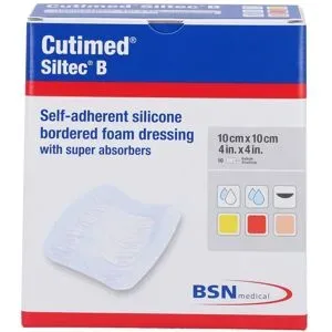 Cutimed Siltec B Schaumverb.10x10 cm mit Haftr.