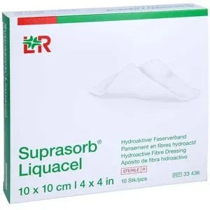 Suprasorb Liquacel hydroakt.Faserverb.10x10 cm