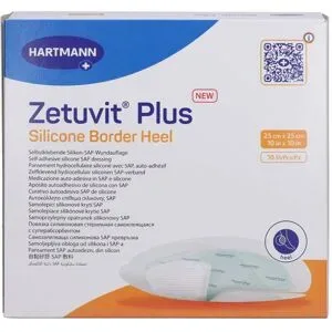 Zetuvit Plus Silicone Border Heel 25x25 Cm