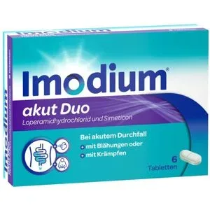 Imodium akut Duo - bei akutem Durchfall, Blähungen & Krämpfen
