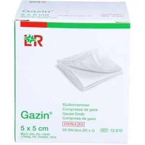 Gazin Mullkomp.5x5 Cm Steril 8fach