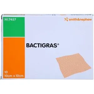 Bactigras Antiseptische Paraffingaze 10x10 Cm