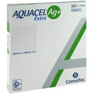 Aquacel Ag+ Extra 15x15 cm Kompressen