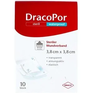 Dracopor waterproof Wundverband 3,8x3,8 cm steril