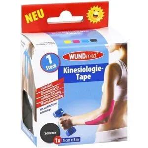 Kinesiologie Tape 5 cmx5 m schwarz