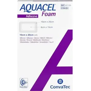 Aquacel Foam adhäsiv 10x20 cm Verband