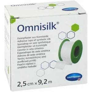 Omnisilk Fixierpflaster Kunstseide 2,5 cmx9,2 m