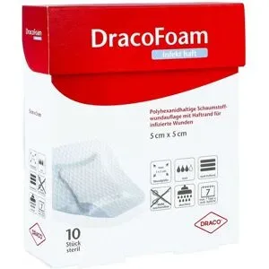 Dracofoam Infekt haft Schaumst.wundauf.5x5 cm