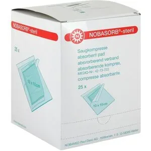 Nobasorb-steril Saugkompressen 10x10 Cm