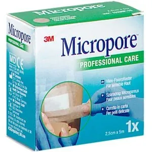 Micropore Vliespfl.2,5 cmx5 m haut 1533np-1s