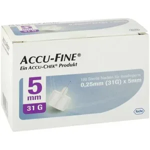 Accu Fine sterile Nadeln für Insulinpens 5 mm 31 G