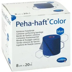 Peha-haft Color Fixierbinde latexf.8 cmx20 m blau