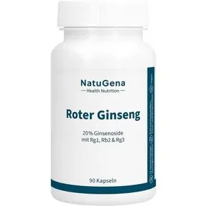 Roter Panax Ginseng 20% Ginsenoside Vegan Kapseln
