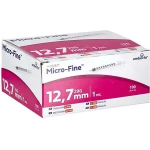 Micro-fine Insulinspritze 1 Ml U100 12,7 Mm