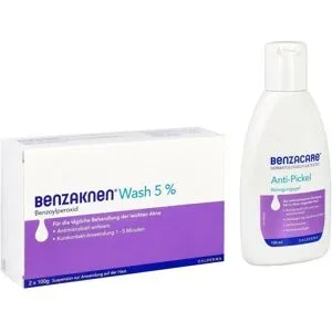 Benzacare Anti-Pickel Reinigungsgel + Benzaknenwash 5%