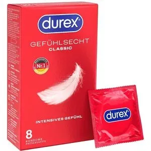 DUREX Gefühlsecht 8 hauchzarte Kondome für intensives Empfinden