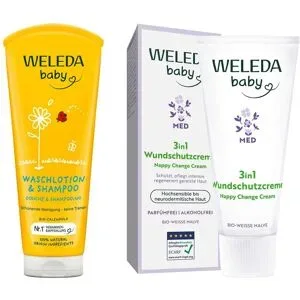 Weleda Weisse Malve Wundschutzcreme & Calendula Waschlotion
