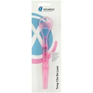 Miradent Zungenreiniger Tong?Clin De Luxe pink transparent
