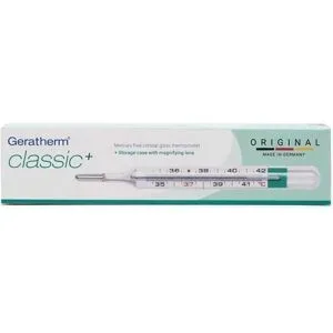 Geratherm classic+ Glasthermometer mit Aufbewahrungshülle